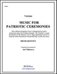 MUSIC FOR PATRIOTIC CEREMONIES BRASS QUINTET P.O.D. cover